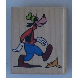 Goofy Slipping On Banana Peel Wood Mounted Rubber Stamp (discontinued 