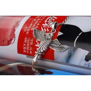  Spread Wings Pendant Mens Fashion Jewelry Silver Necklace 