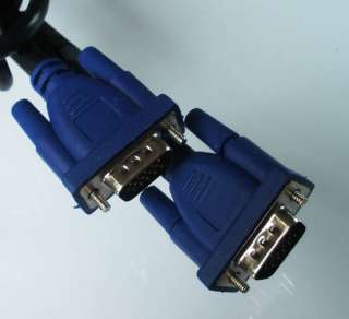 15 Pin Monitor VGA SVGA Male to Male M/M Cable Cord 5FT  