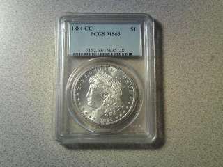 1884 CC CARSON CITY MORGAN SILVER DOLLAR PCGS MS63 NICE ORIGINAL COIN 