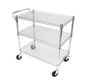 Unit Shelf Shelving 3 Tier Cart Mobile Cabinet Storage  