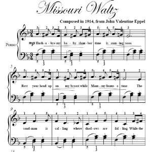  Missouri Waltz Big Note Piano Sheet Music John Valentine 