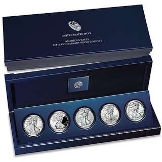   Anniversary American Silver Eagle 5pc. Set (A25) Government Packaging
