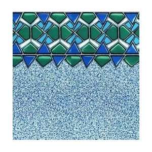  Overlap Oval Above Ground Liners, Glazed Tile: Patio, Lawn 