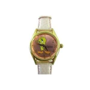  Tweety Bird Adult Watch   Pink Leather Band: Baby