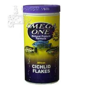  Omega One African Cichlid Flakes Fish Food 2.2 ounce: Pet 