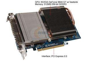   GIGABYTE GV NX96T512HP GeForce 9600 GT 512MB 256 bit 