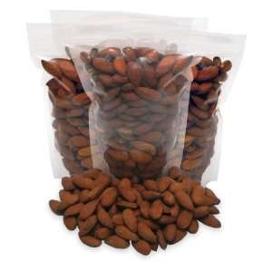 Almonds, Roasted Unsalted, 4 Pack Resealable Bag, 8 Ounces Per Bag