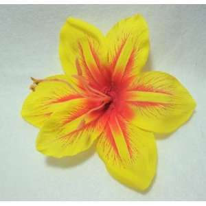  Yellow Amaryllis Hair Flower Clip 