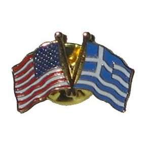  Lapel Pin Greek And American Flag   1 pc Patio, Lawn 