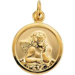  14K Gold Guardian Angel Pendant 14.25mm/14kt yellow gold Jewelry