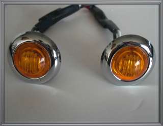 Mini Amber LED Tail & Turn Signal Lights for Harley Saddlebags, Tour 