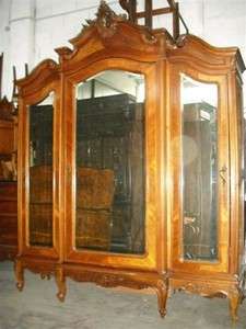 VICTORIAN CARVED ANTIQUE ITALIAN ARMOIRE 10IT104A  