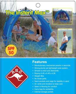 ABO GEAR Instent Max Shelter Canopy Beach Portable Tent  