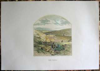 1860 Messmer print SOLOMONS POOLS, BETHLEHEM PALESTINE  