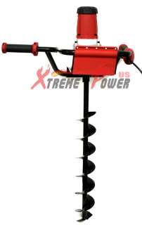   Electric Post Hole Digger Auger Earth Ice w/ 4 inch Auger Bits  