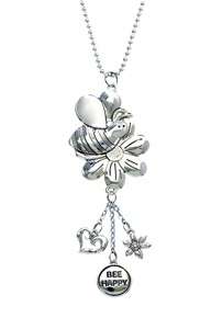 Car Rearview Mirror Charm   Silver Honey Bee (CL0708)  