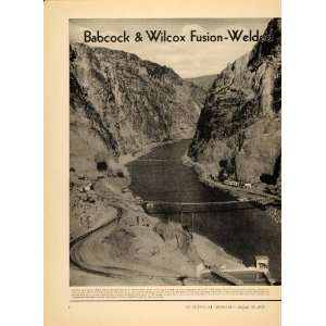  1932 Ad Babcock & Wilcox Co. Black Canyon Hoover Dam 
