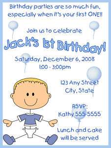 Baby Boy/Girl Diaper Birthday Party Invitation Shower  