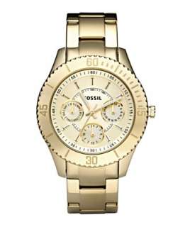 Fossil Watch, Womens Gold Ion Plated Stainless Steel Bracelet ES2820 
