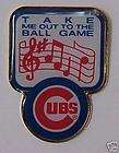 Baseball Stamp Lapel Pin Take Me Out To The Ballgame  