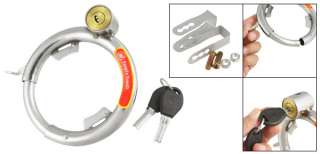 Bicycle Motorcycle Safeguard Round Steel Lock w 2 Keys  