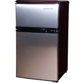 320s double door stainless steel mini refrigerator freezer brand new 1 