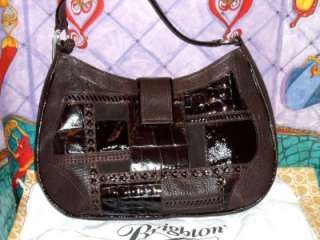 Brighton Brown PATCHWORK Shoulder Bag Handbag Purse NWT  