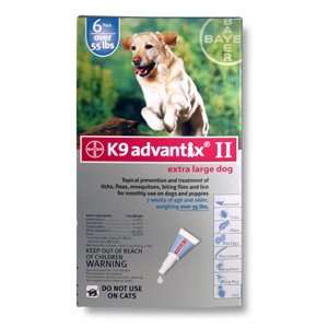  K9 Advantix II for X Large Dogs 55+ lbs, (Blue) 6 Months 