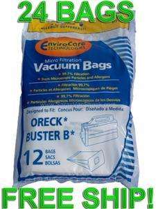 24 Micro Bags For Oreck Buster B BB Canister Vacuum  