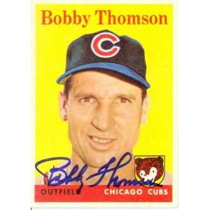  Bobby Thomson Autographed Vintage Card 