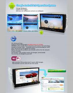   HD 7 2 Din In Dash Car DVD Radio Stereo Player WiFi 3G GPS+Tablet