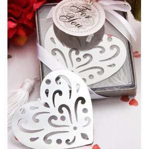  Bridal Shower / Wedding Favors  Heart Design Bookmark 