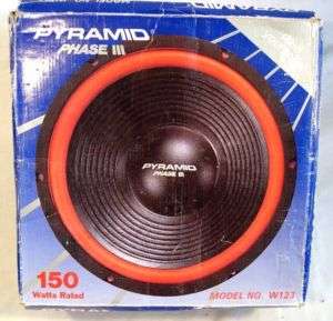 NOS Pyramid Phase III W123 12 Car Subwoofer Speaker A+  