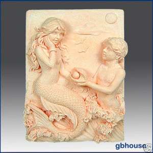 2D Silicone Soap/Plaster casting Mold – Mermaid Couple  