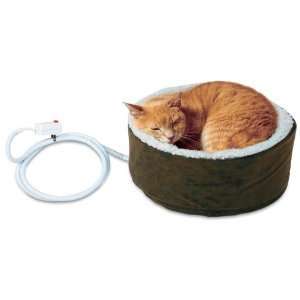 Petmate 15 Inch Round Heated Cat Pet Bed NEW IN BOX  
