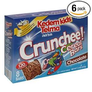 Kedem Kids Breakfast Cereal Bars, Crunchee Chocolate Cereal Bars, 8 
