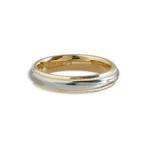   Mens Two Toned 5mm Comfort Fit Gold Wedding Ring   10.25 Jewelry
