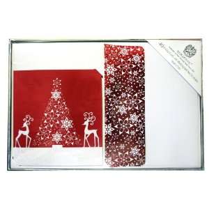  Burgoyne Sparling Reindeer and Tree Christmas Greetings Cards 