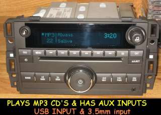 2007 2011 Chevy TAHOE Silverado GMC SIERRA CD Radio Ipod USB input & 3 