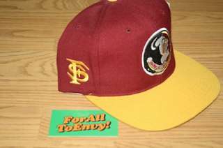 Vintage FSU Florida State Seminoles blockhead snapback hat NWT 
