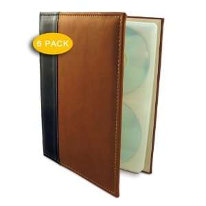   02033P6 Brown CD DVD Blu Ray Binder  6 Pack  Players & Accessories