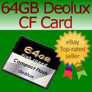 NEW 64GB 64G 64GIG DEOLUX COMPACT FLASH CF MEMORY CARD  