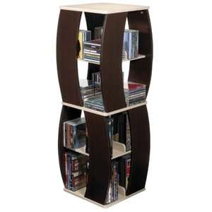  Wood CD/DVD Storage Spinner Electronics