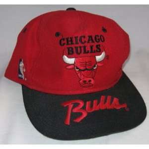  Chicago Bulls Red & Black Adj Baseball Cap Everything 