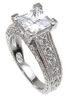 2Ct. Cubic Zirconia Sterling Silver Wedding Ring  