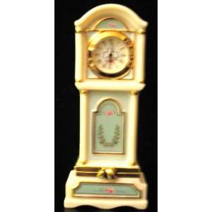   Mint 4 3/4 Miniature Limoges Grandfather Clock 