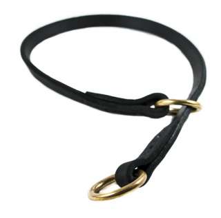 Supple Leather Looped Choke Dog Collar by Dean Tyler  