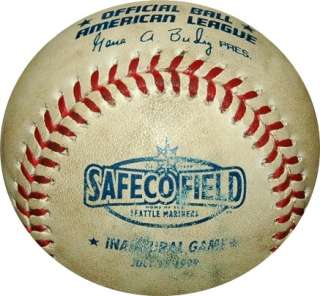   Game Used Autographed 1st Game @ Safeco Field Baseball CFS Ms  