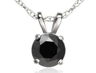 70 Carat Black Diamond Solitaire Pendant Necklace  